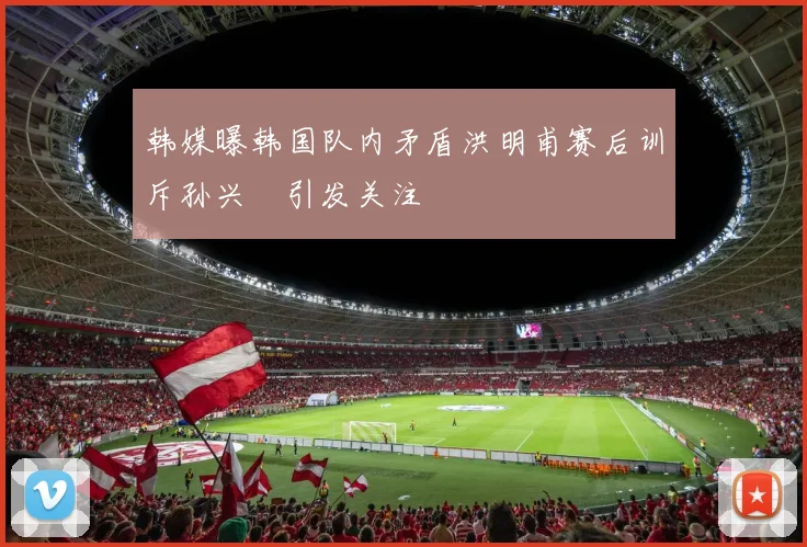 韩媒曝韩国队内矛盾洪明甫赛后训斥孙兴慜引发关注